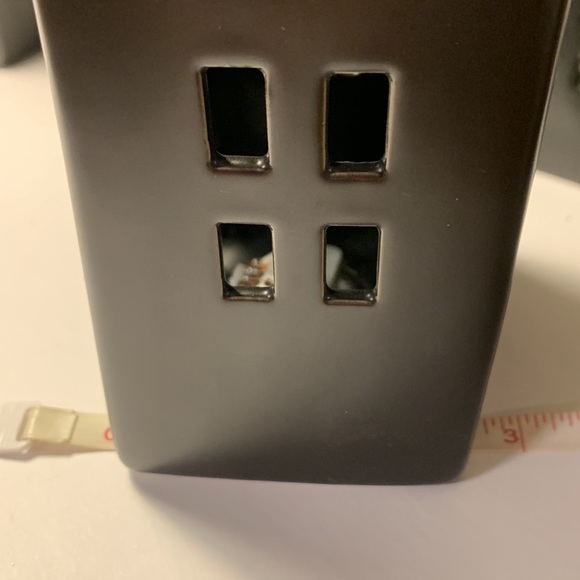 NIB Ceramic Set of 3 LED Light Houses Black Matte color - Picture 8 of 13